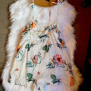 Urban outfitters floral crepe romper